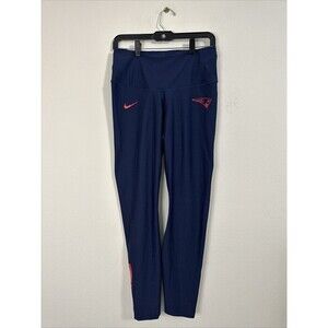 Nike NFL New England Patriots Leggings Navy Blue Red Women's Size L High Rise